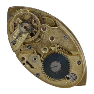Unusual French 18K gold and enamel ring watch Circa 1890-1900