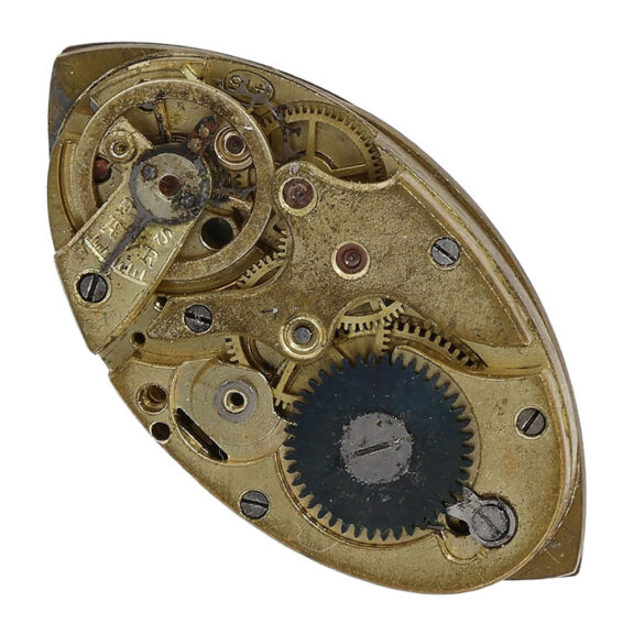 Unusual French 18K gold and enamel ring watch Circa 1890-1900 Unusual French 18K gold and enamel ring watch Circa 1890-1900