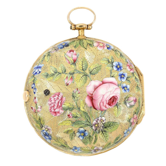 Very fine French 20K gold and enamel verge watch Circa 1750