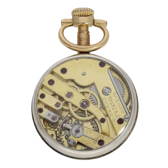 Unique Swiss 18K gold and enamel lever watch Circa 1887 Unique Swiss 18K gold and enamel lever watch Circa 1887
