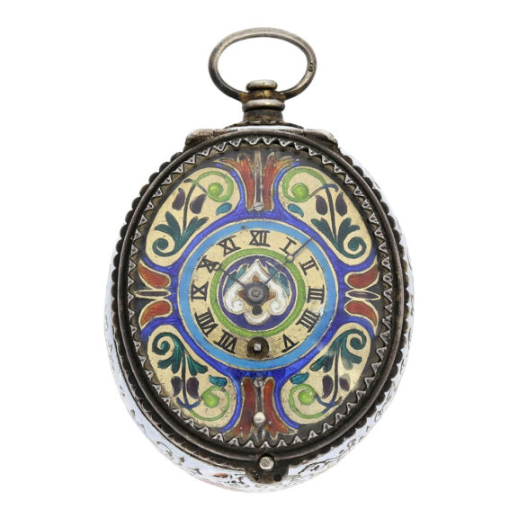 Austrian enamel neo renaissance pendant watch Circa 1830