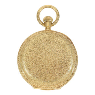 Swiss gold hunting cased watch with special case decoration Circa 1855