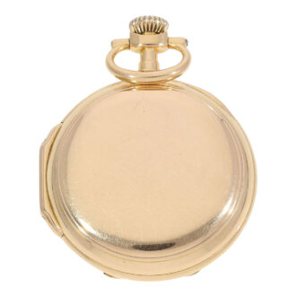 Rare Swiss 18K rose gold hunting cased Louis XV watch Circa 1885
