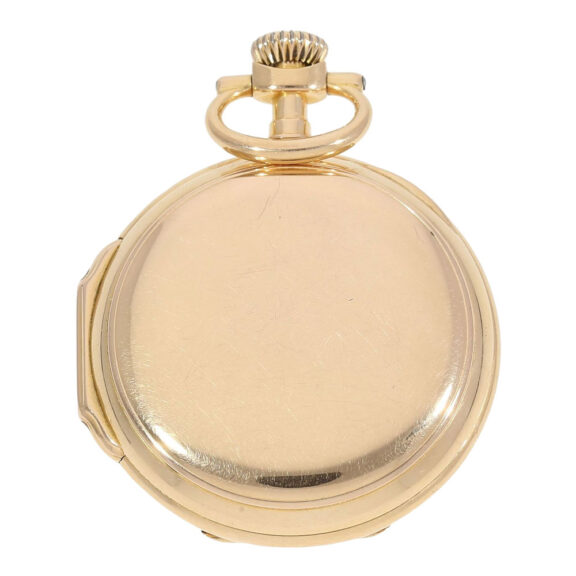 Rare Swiss 18K rose gold hunting cased Louis XV watch Circa 1885 Rare Swiss 18K rose gold hunting cased Louis XV watch Circa 1885