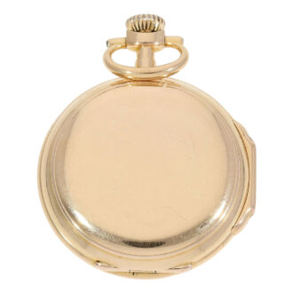 Rare Swiss 18K rose gold hunting cased Louis XV watch Circa 1885