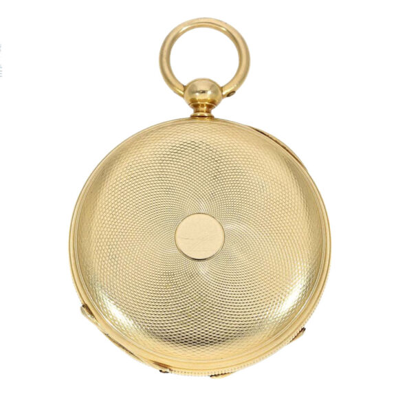Very early Swiss 18K gold open faced lever watch Circa 1868 Very early Swiss 18K gold open faced lever watch Circa 1868