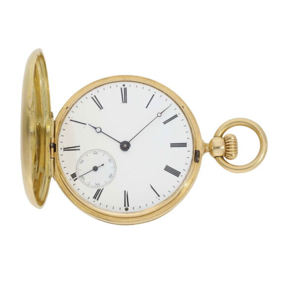 Swiss 18K gold hunting cased lever pocket watch Circa 1852