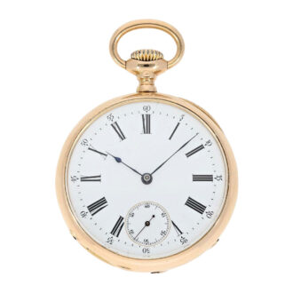 Elegant Swiss 18K rose gold ankerchronometer Circa 1885 Elegant Swiss 18K rose gold ankerchronometer Circa 1885