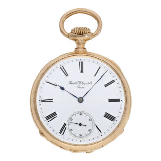 Swiss 18 carat rose gold open faced ankerchronometer pocket watch, circa 1889 Swiss 18 carat rose gold open faced ankerchronometer pocket watch, circa 1889