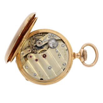 Swiss 18 carat rose gold open faced ankerchronometer pocket watch, circa 1889 Swiss 18 carat rose gold open faced ankerchronometer pocket watch, circa 1889
