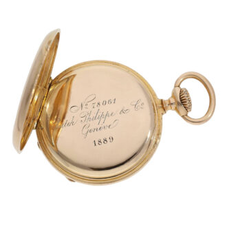Swiss 18 carat rose gold open faced ankerchronometer pocket watch, circa 1889 Swiss 18 carat rose gold open faced ankerchronometer pocket watch, circa 1889