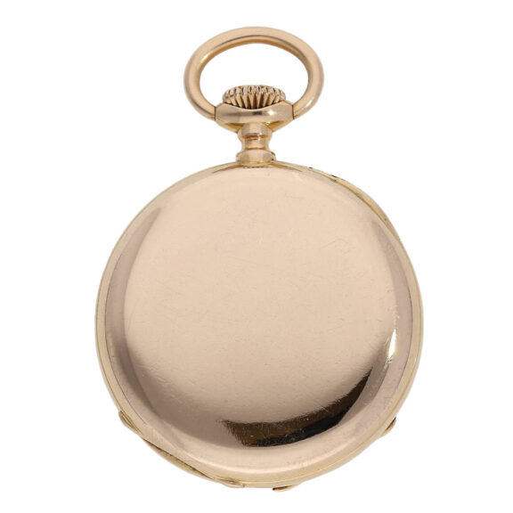 Swiss 18 carat rose gold open faced ankerchronometer pocket watch, circa 1889 Swiss 18 carat rose gold open faced ankerchronometer pocket watch, circa 1889