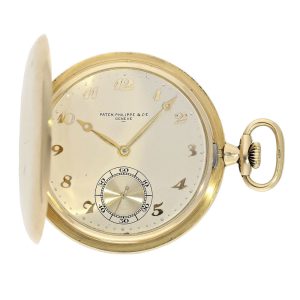 Large Swiss gold hunting cased Art Deco lever watch Circa 1930