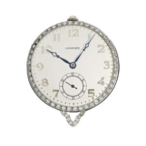 Swiss platinum and diamond-set Art Deco dress watch Circa 1925