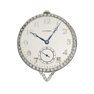 Swiss platinum and diamond-set Art Deco dress watch Circa 1925