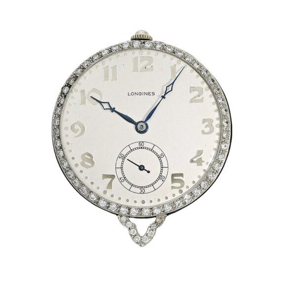 Swiss platinum and diamond-set Art Deco dress watch Circa 1925