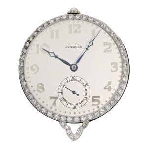 Swiss platinum and diamond-set Art Deco dress watch Circa 1925