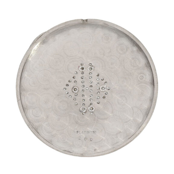 Swiss platinum and diamond-set Art Deco dress watch Circa 1929 Swiss platinum and diamond-set Art Deco dress watch Circa 1929