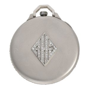 Swiss platinum and diamond-set Art Deco dress watch Circa 1929