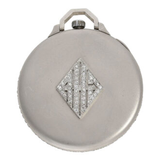 Swiss platinum and diamond-set Art Deco dress watch Circa 1929
