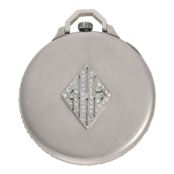 Swiss platinum and diamond-set Art Deco dress watch Circa 1929 Swiss platinum and diamond-set Art Deco dress watch Circa 1929