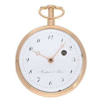 French 18K rose gold quarter repeating cylinder watch Circa 1810
