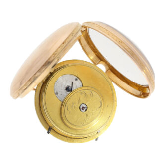 French 18K rose gold quarter repeating cylinder watch Circa 1810