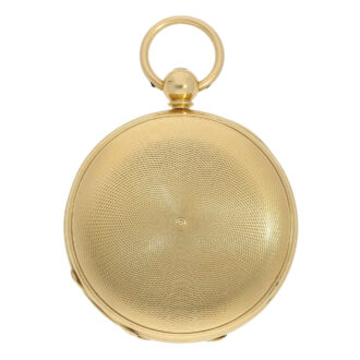 English gold hunting cased eight-days lever watch Circa 1857 English gold hunting cased eight-days lever watch Circa 1857