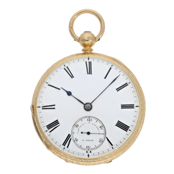 Heavy English 18K gold open faced precision lever Circa 1874 Heavy English 18K gold open faced precision lever Circa 1874
