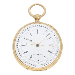 Technically interesting Swiss gold chronograph Circa 1860