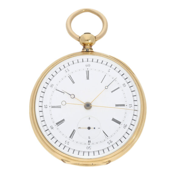 Technically interesting Swiss gold chronograph Circa 1860