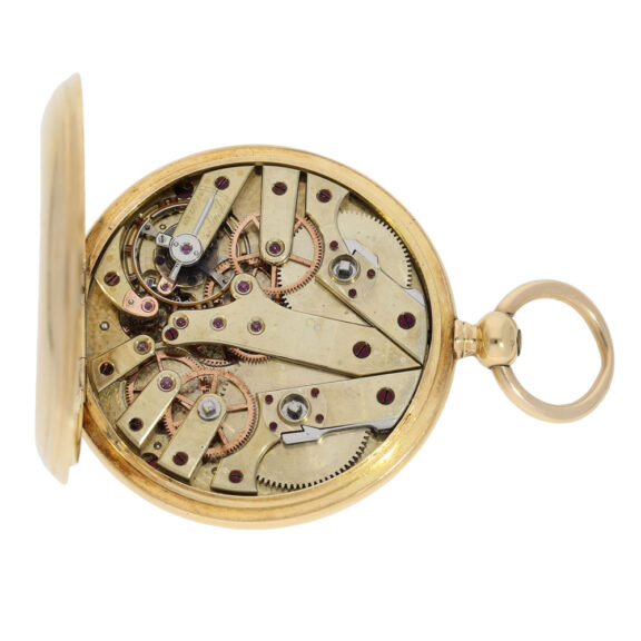 Technically interesting Swiss gold chronograph Circa 1860 Technically interesting Swiss gold chronograph Circa 1860
