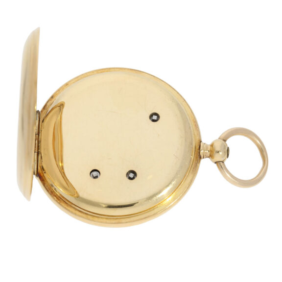 Technically interesting Swiss gold chronograph Circa 1860 Technically interesting Swiss gold chronograph Circa 1860
