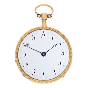 French gold open faced repeating cylinder watch Circa 1820 