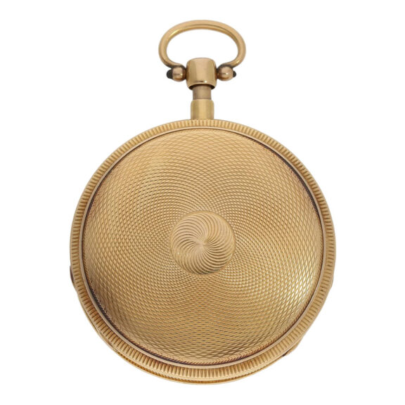 French gold open faced repeating cylinder watch Circa 1820 French gold open faced repeating cylinder watch Circa 1820
