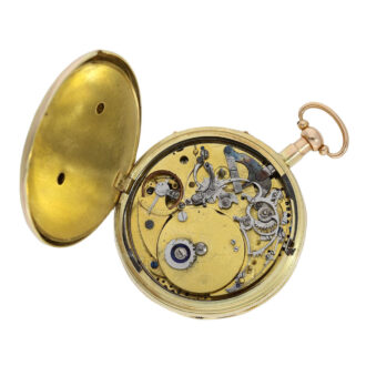 French gold repeating musical cylinder watch Circa 1820