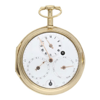 Swiss gold double-sided astronomical pocket watch Circa 1780