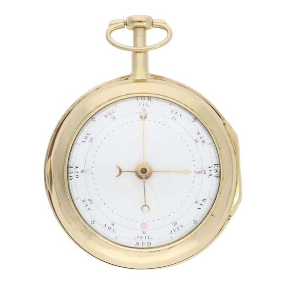 Swiss gold double-sided astronomical pocket watch Circa 1780 Swiss gold double-sided astronomical pocket watch Circa 1780