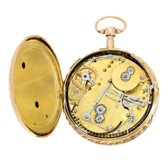 French rose gold repeating musical cylinder watch Circa 1820 French rose gold repeating musical cylinder watch Circa 1820
