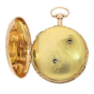 French rose gold repeating musical cylinder watch Circa 1820