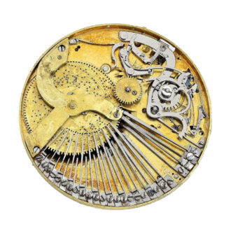 French rose gold repeating musical cylinder watch Circa 1820