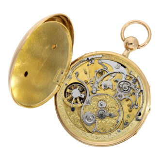 Swiss 18K gold quarter repeating musical cylinder watch Circa 1800 Swiss 18K gold quarter repeating musical cylinder watch Circa 1800