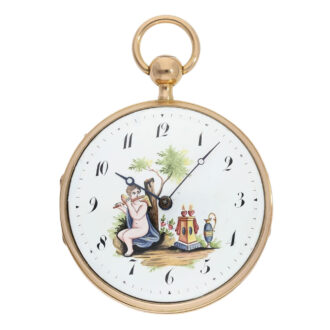 Swiss 18K gold quarter repeating musical cylinder watch Circa 1800 Swiss 18K gold quarter repeating musical cylinder watch Circa 1800