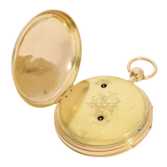 Swiss 18K gold quarter repeating musical cylinder watch Circa 1800 Swiss 18K gold quarter repeating musical cylinder watch Circa 1800