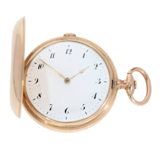 Technically interesting Swiss rose gold repeating watch Circa 1820