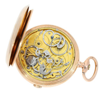 Technically interesting Swiss rose gold repeating watch Circa 1820
