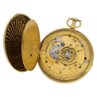 French gold repeating verge figure automaton Circa 1820