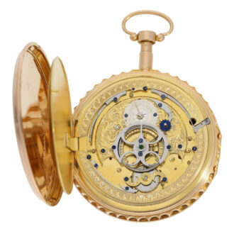 French rose gold minute repeating verge watch Circa 1820 French rose gold minute repeating verge watch Circa 1820