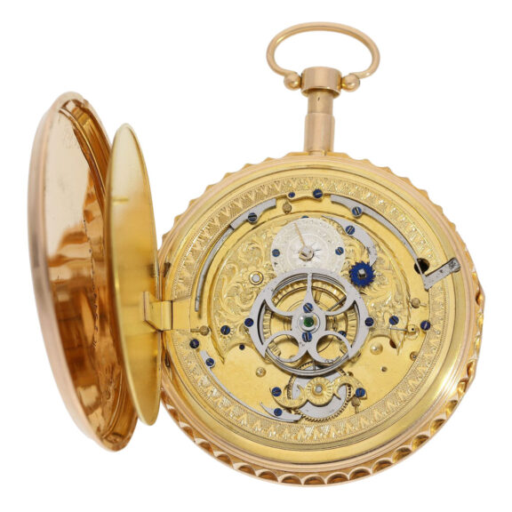 French rose gold minute repeating verge watch Circa 1820 French rose gold minute repeating verge watch Circa 1820