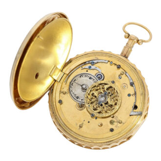 Swiss gold repeating verge watch with Jacquemart Circa 1820